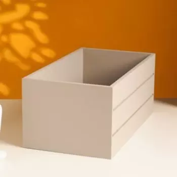 Кашпо деревянное 25х14х11 см светло-серый