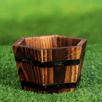 Кашпо деревянное "Лоис" малое, 11х10х8см