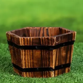 Кашпо деревянное "Лоис" среднее, 14х12х10см