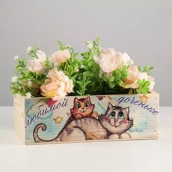 Кашпо деревянное "Любимой доченьке" 2514,78,5 см