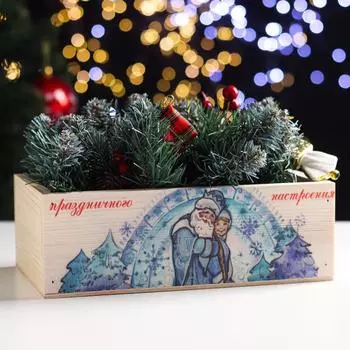 Кашпо деревянное "Праздничного настроения" 2514,78,5 см