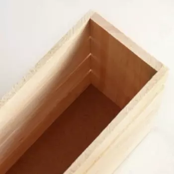 Кашпо деревянное реечное 50х11х20 см бежевый