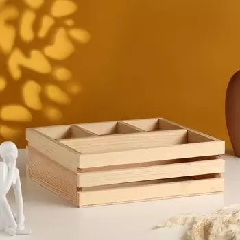 Кашпо для цветов, 25228.5 см, деревянное, 4 отсека