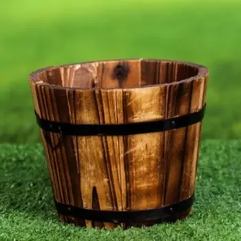 Кашпо деревянное "Тед" среднее, 12х12х13см