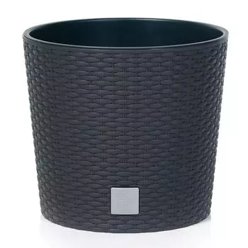 Кашпо для цветов RATO ROUND антрацит 2 предмета 15 и 15.3л