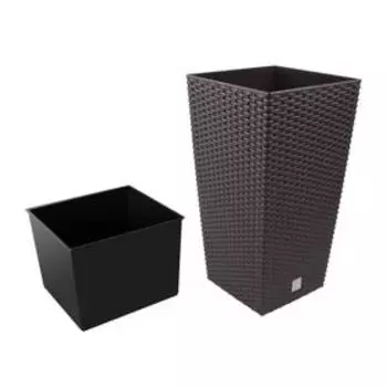 Кашпо для цветов RATO SQUARE DRTS400-440U венге 2 предмета 37 и 91.5л