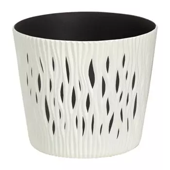 Кашпо для цветов SANDY Bowl, 19 × 17 × 1,5 см, белое