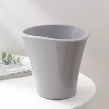 Кашпо для цветов со вставкой «Лагуна», 1,5 л, d=16 см, h=15 см, цвет серый