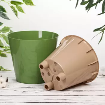 Кашпо для цветов со вставкой London, 5 л, цвет МИКС