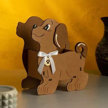 Кашпо "Дружок" 15х8х17,5 см, Дуб-мокко