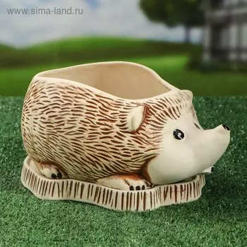 Кашпо фигурное "Ёж", под шамот, 3 л
