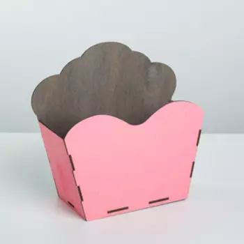 Кашпо флористическое, розовый, 21.8 × 9 × 20.5 см