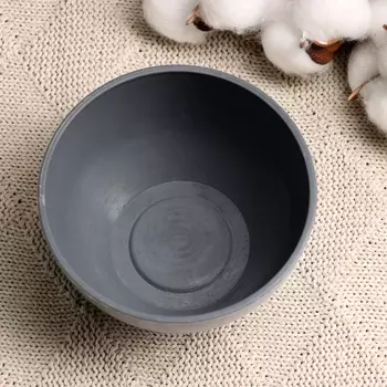 Кашпо "Ирис" серое, 10х10х6см