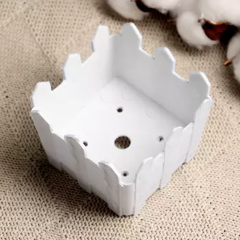 Кашпо "Эдмунд" белое, 8х8х6,5см