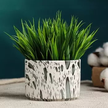 Горшок "Эко капли" зеленое, 10х7см