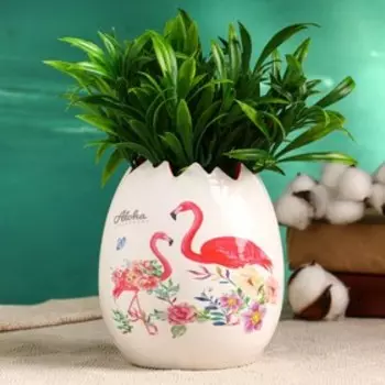 Кашпо "Киндер Фламинго" 12*12*13 см