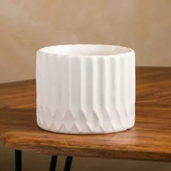 Кашпо "Колизей", белое, керамика, 1.3 л, 1 сорт, Иран