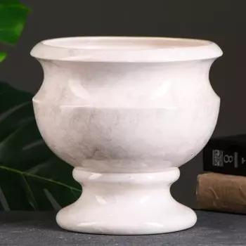 Кашпо Кубок 3л 19,9см белый МИКС