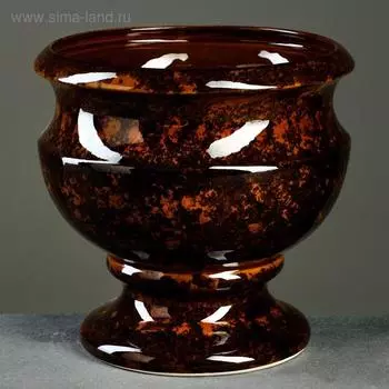 Кашпо Кубок 3л 19,9см коричневый