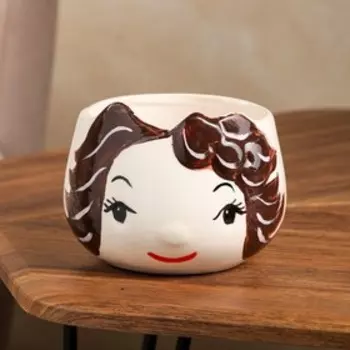 Кашпо "Мадам", разноцветное, керамика, 1.2 л, 1 сорт, Иран