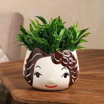 Кашпо "Мадам", разноцветное, керамика, 1.2 л, 1 сорт, Иран