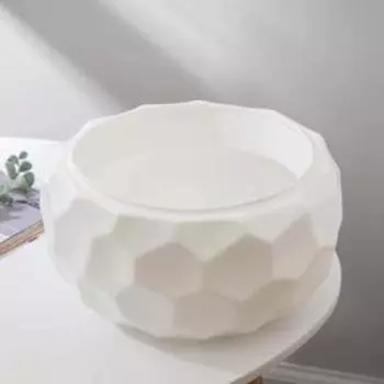 Кашпо «Мозаика», 6,5 л, цвет белый