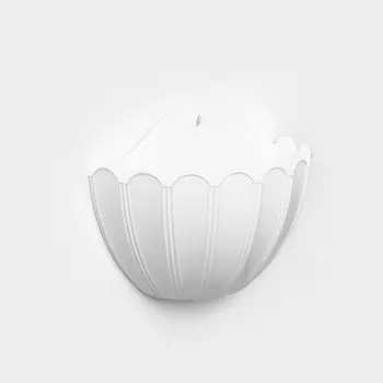 Кашпо настенное «Хризантема», 1 л, 9,5 х 8,5 х 15,3 см, цвет белый