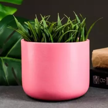 Кашпо "Овал" 14х12см, пыльная роза