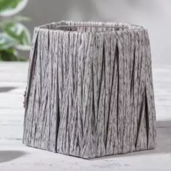 Кашпо для цветов плетёное «Луция», 14×14×13 см, пятиугольник, цвет серый