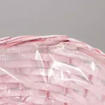 Кашпо плетёное, 30х20x9,5 см, розовый