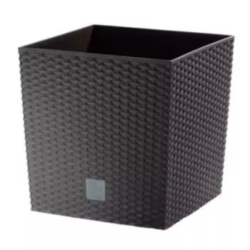 Кашпо RATO LOW, 2 предмета: внутренняя и наружная ёмкости, 11 и 15.8 л, цвет венге