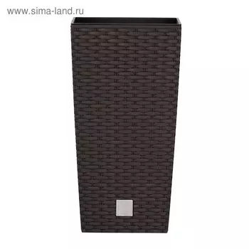 Кашпо RATO SQUARE, 2 предмета: внутренняя и наружная ёмкости, 14 и 35 л, цвет венге