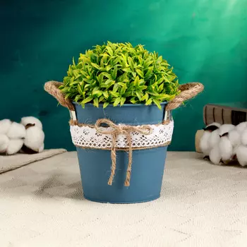 Кашпо с ручками «Ведерко Линдберг», 131312 см, синее