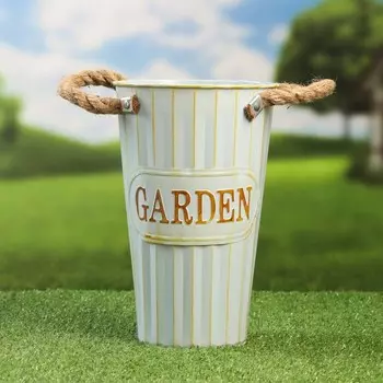 Кашпо "Сад" нежно-голубой, 15х15х25см