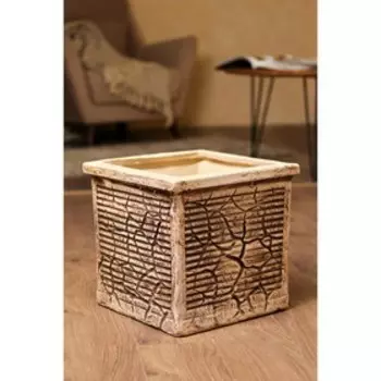 Кашпо садовое "Куб", шамот, 27 л