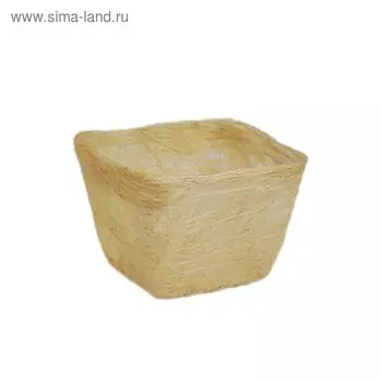 Кашпо, сизаль, квадрат, отбеленная 10 х 14 х 14 см