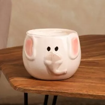 Кашпо "Слоник", разноцветное, керамика, 12 см, 1.2 л, 1 сорт, Иран