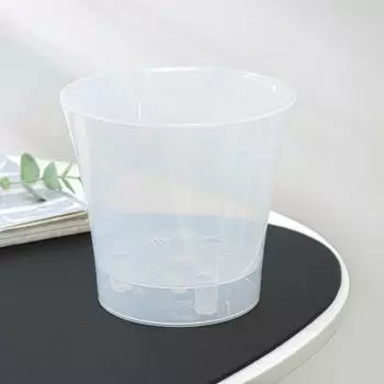 Кашпо для цветов со вставкой Santino «Арте», 1.2 л, пластик, прозрачное