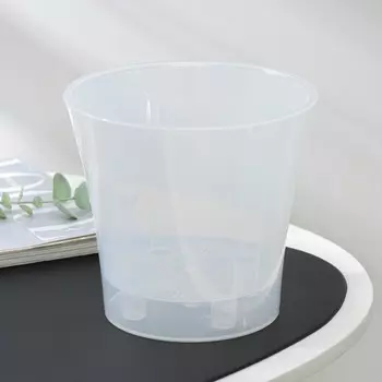 Кашпо для цветов со вставкой Santino «Арте», 2 л, пластик, прозрачное