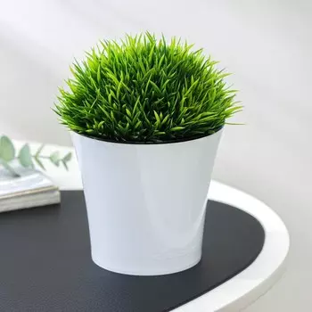 Кашпо для цветов со вставкой Santino «Арте», 600 мл, пластик, белое