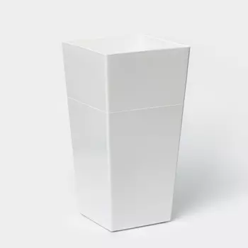 Кашпо со вставкой Астра,1,8 л, l=26 см, d=13/10 см, белое