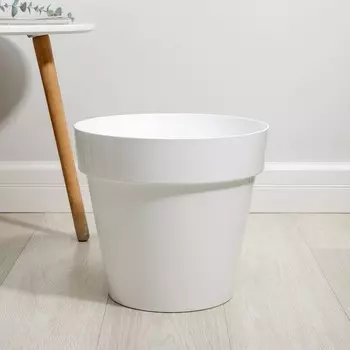 Кашпо для цветов со вставкой Plast-Avenue «Порто», 15 л, пластик, белое