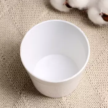 Кашпо "Трапеция" белое, 7,5х7,5х6,5см