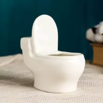 Фигурное кашпо для цветов «Трон», 200 мл, 1211 см, керамика, белое