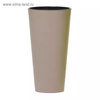 Кашпо TUBUS SLIM, 2 предмета: внутренняя и наружная ёмкости, 15 и 27 л, цвет мокко