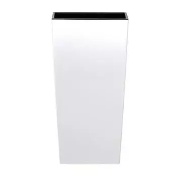 Кашпо URBI SQUARE, 2 предмета: внутренняя и наружная ёмкости, 37 и 91,5 л, цвет белый