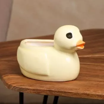 Кашпо "Уточка", разноцветное, керамика, 0.6 л, 1 сорт, Иран