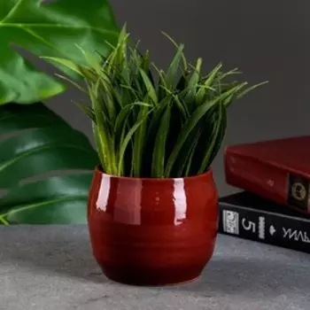 Кашпо "Вариант" малый, коричневый, 9х7,5х9см