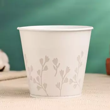 Кашпо «Ведёрко Ландыши», 121211 см, бежевое