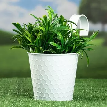 Кашпо подвесное «Ведерко Линда», 121013 см, белое